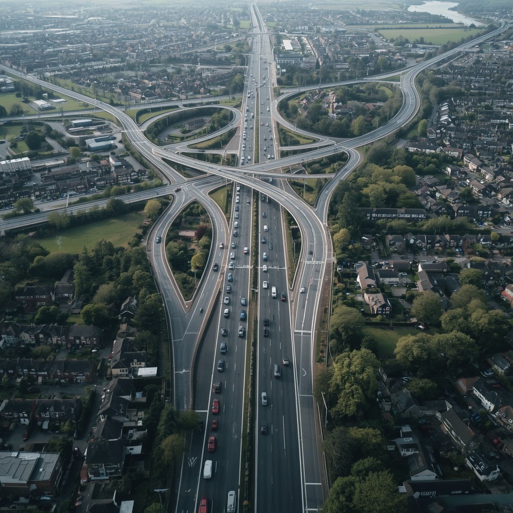 A48M Eastern Avenue near Pentwyn and Pontprennau in Cardiff