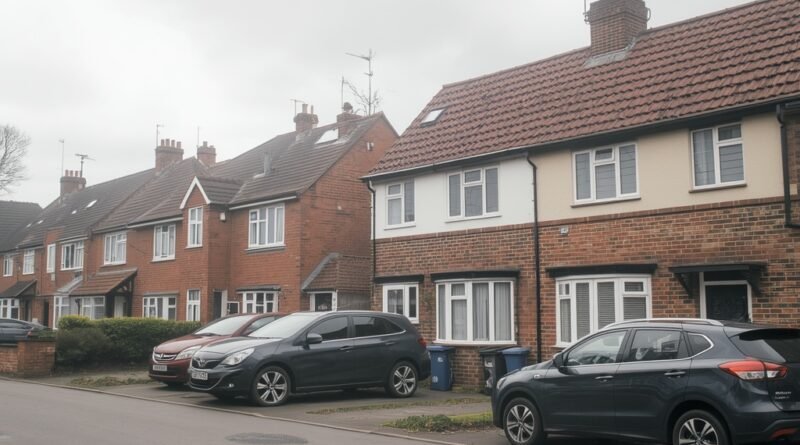 Leiston Suffolk residential street for Council Tax Band D