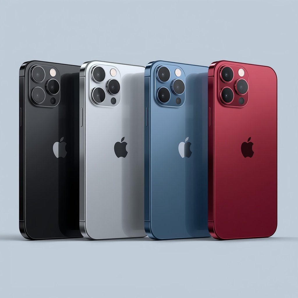 iPhone 18 Pro colors in Black Silver Glacier and Burgundy