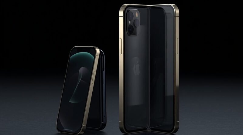 iPhone Duo foldable iPhone shown folded and unfolded